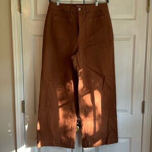 LOFT denim curvy wide leg pants 🤎